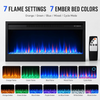 MEGAWISE 43-Inch Recessed Electric Fireplace Insert, 1400W, Black