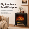 MEGAWISE Freestanding Electric Fireplace Stove, Realistic Flame for Bedroom