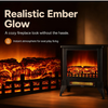 MEGAWISE Freestanding Electric Fireplace Stove, Realistic Flame for Bedroom
