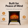 MEGAWISE Freestanding Electric Fireplace Stove, Realistic Flame for Bedroom