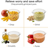 MEGAWISE Food Processor, 800W Electric Meat Grinder, 1.8L Stainless Steel Bowl & 1.8L Glass Bowl, Dual Speed Modes for Meat, Onion, Vegetables, Nuts, Fruits, Baby Food