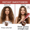 MEGAWISE Ceramic Ionic Hair Straightener Brush, Dual Voltage