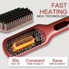 MEGAWISE Ceramic Ionic Hair Straightener Brush, Dual Voltage