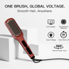 MEGAWISE Ceramic Ionic Hair Straightener Brush, Dual Voltage