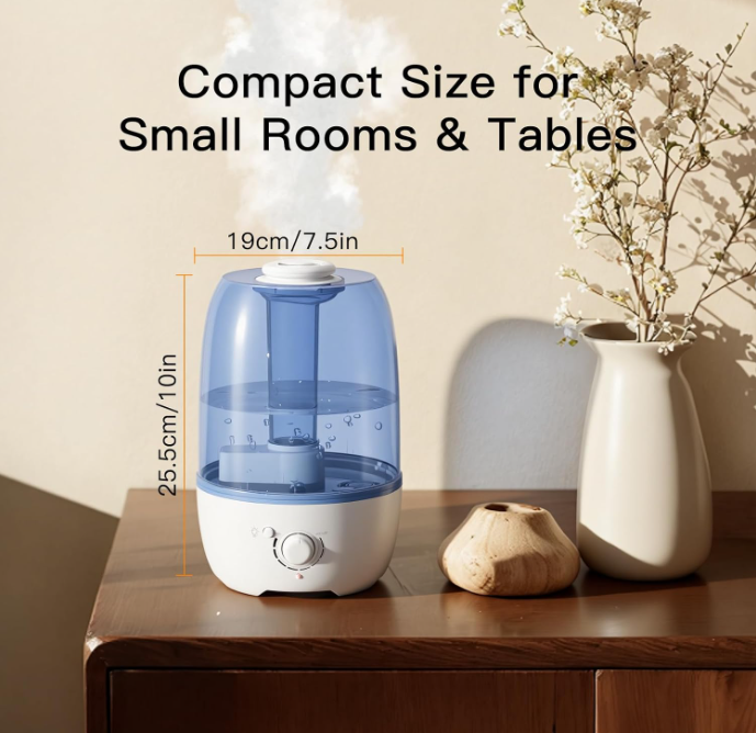 MEGAWISE 3.2L Cool Mist Humidifier, Quiet with Auto Shut-Off