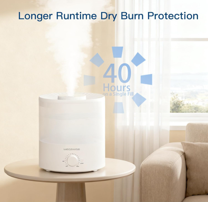 H1-XIT 2 Pack of 2L Cool Mist Humidifier, Top Refill, Nano Fine Mist Out Put, No Leakage for baby, bedroom, living room