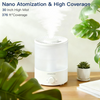 MegaWise Healthy Top-Refill Cool Mist Humidifiers for Bedroom, 24dB Ultrasonic Air Vaporizer with Water Filter for Baby [PP Material], Colorful Night Light,1 Gal Essential Oil Diffuser, Auto Shut Off