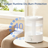 MegaWise Healthy Top-Refill Cool Mist Humidifiers for Bedroom, 24dB Ultrasonic Air Vaporizer with Water Filter for Baby [PP Material], Colorful Night Light,1 Gal Essential Oil Diffuser, Auto Shut Off