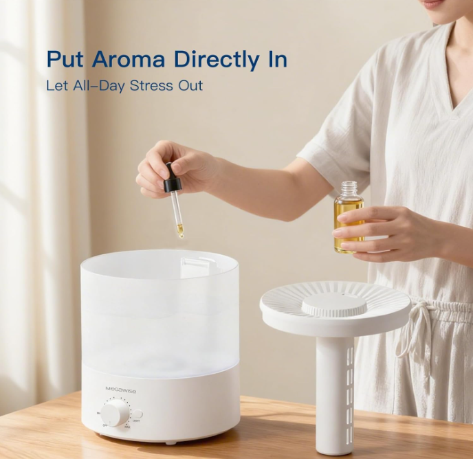 H1-XIT 2 Pack of 2L Cool Mist Humidifier, Top Refill, Nano Fine Mist Out Put, No Leakage for baby, bedroom, living room