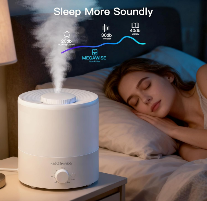 H1-XIT 2 Pack of 2L Cool Mist Humidifier, Top Refill, Nano Fine Mist Out Put, No Leakage for baby, bedroom, living room