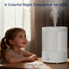 MegaWise Healthy Top-Refill Cool Mist Humidifiers for Bedroom, 24dB Ultrasonic Air Vaporizer with Water Filter for Baby [PP Material], Colorful Night Light,1 Gal Essential Oil Diffuser, Auto Shut Off