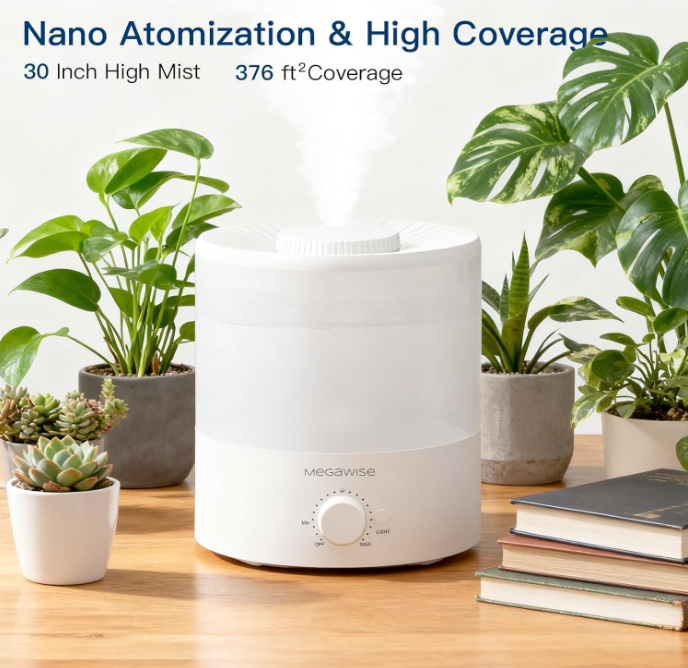 H1-XIT 2 Pack of 2L Cool Mist Humidifier, Top Refill, Nano Fine Mist Out Put, No Leakage for baby, bedroom, living room