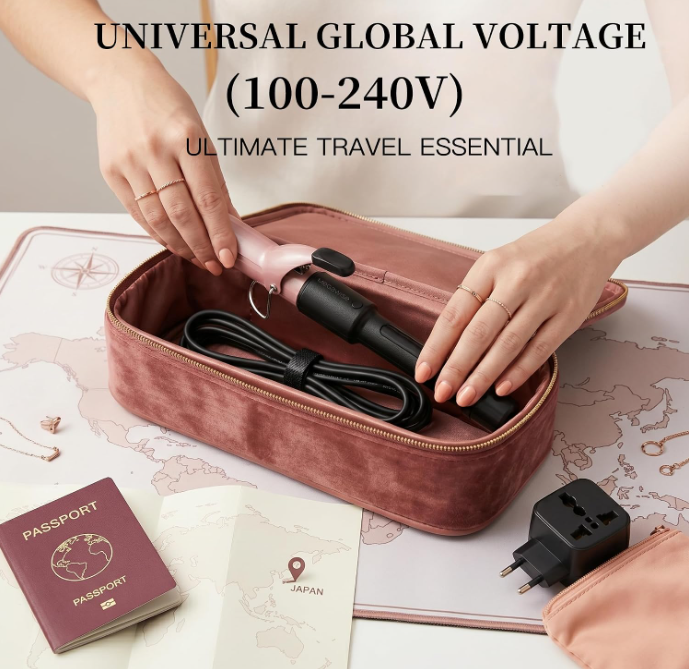 MEGAWISE PRO Ceramic Curling Iron, Hair Curler Professional Curling Wand