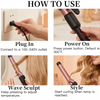 MEGAWISE PRO Ceramic Curling Iron, Hair Curler Professional Curling Wand