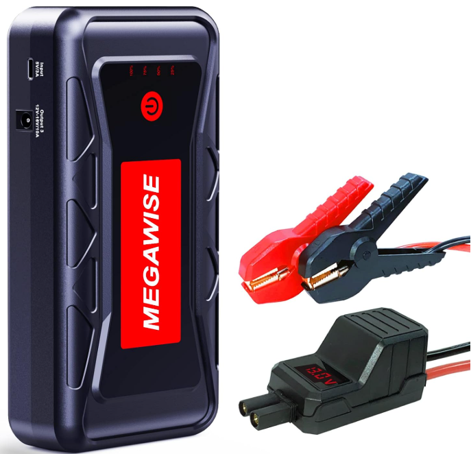 MEGAWISE 2500A 12V Jump Starter for 8.0L Gas/6.5L Diesel Engines