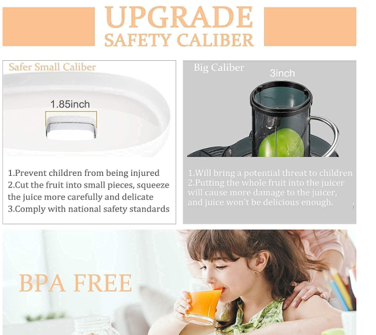 MEGAWISE Cold Press Juicer, Slow Masticating, Quiet, Dual Speed, Home