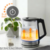 MEGAWISE Electric Glass Kettle 2L, LED Light, Auto Shut-Off