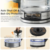 MEGAWISE Electric Glass Kettle 2L, LED Light, Auto Shut-Off