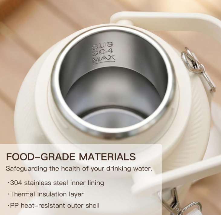 MEGAWISE 1L Portable Electric Heating Kettle with Boil Dry Protection