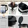 MEGAWISE Electric Glass Kettle 2L, LED Light, Auto Shut-Off