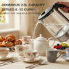 MEGAWISE Electric Glass Kettle 2L, LED Light, Auto Shut-Off