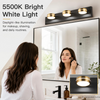 MEGAWISE 18W 5500K dimmable LED Bathroom Vanity Light Fixture, Chrome Round