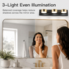 MEGAWISE 18W 5500K dimmable LED Bathroom Vanity Light Fixture, Chrome Round