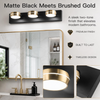 MEGAWISE 18W 5500K dimmable LED Bathroom Vanity Light Fixture, Chrome Round