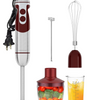 MEGAWISE Pro 5-in-1 Immersion Hand Blender, 400W Powerful Motor, 12 Speed Settings, 500ml Chopper, 600ml Beaker, Whisk & Milk Frother, Titanium-Reinforced Blades for Superior Blending
