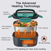 MEGAWISE Portable Electric Lunch Box, 1.5L Heated Food Warmer