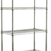 MEGAWISE 4-Tier Chrome Wire Shelving with Wheels, Adjustable Metal Storage Rack for Home Garage Kitchen Pantry, 35.71