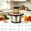 MEGAWISE 500W Meat Grinder Food Chopper, 5L Stainless Steel for Kitchen