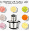 MEGAWISE Electric Food Processor, 1000W Meat Grinder & Vegetable Chopper with 6L 304# Stainless Steel Bowl, Dual-Speed Food Chopper for Meat, Vegetables, Fruits, Nuts, and Baby Food