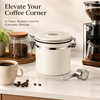 MEGAWISE 1.8L 304 Steel Airtight Coffee Canister with Scoop & Date Tracker