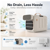 MEGAWISE Portable Air Conditioner and Heater, 420W 110V Compact AC Unit with Remote Control, 1400W Cooling Capacity, 800W Heating, Dehumidifier, Fan, Sleep Timer, Champagne