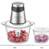 MEGAWISE Food processor with 500W powerful copper-core motor, Electric Food Chopper with Meat Grinder & Vegetable Chopper, 2 Bowls (0.6L & 3L Glass Bowls),Double-layer blades for Fruits/Meat/Nuts