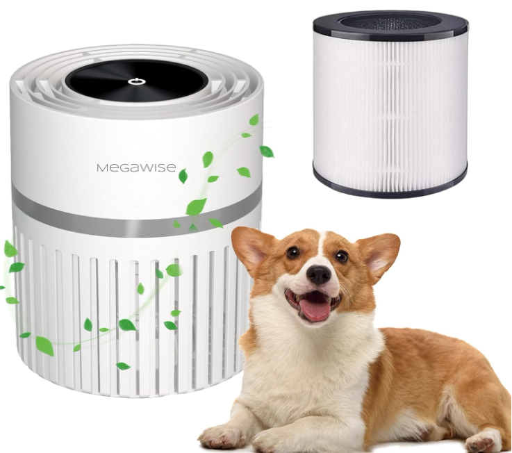 MEGAWISE HEPA Air Purifier 2 Pack,Quiet Compact Air Cleaner for Home&Office