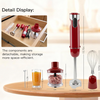 MEGAWISE Hand Blender, 5-in-1 Variable Speed for Soups, Smoothies & Baking