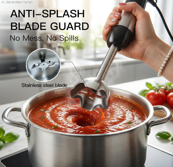 MEGAWISE 1000W Immersion Hand Blender, 5-in-1 Stick Blender Set