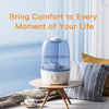 MEGAWISE APJ803 Cool Mist Humidifier, 3.2L Large Capacity, White, US Plug Ultrasonic Humidifier for Bedroom Home Office