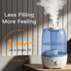 MEGAWISE APJ803 Cool Mist Humidifier, 3.2L Large Capacity, White, US Plug Ultrasonic Humidifier for Bedroom Home Office