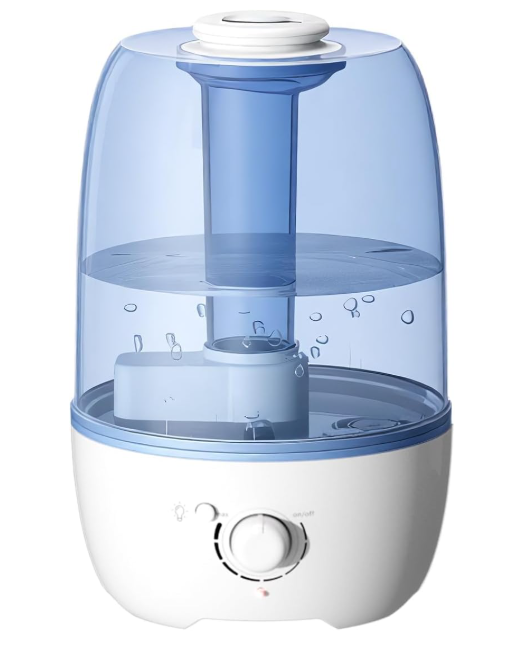 MEGAWISE APJ803 Cool Mist Humidifier, 3.2L Large Capacity, White, US Plug Ultrasonic Humidifier for Bedroom Home Office