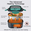 MEGAWISE Heated Lunch Box, 1.5L Portable Food Warmer with Utensils