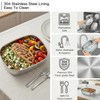 MEGAWISE Heated Lunch Box, 1.5L Portable Food Warmer with Utensils