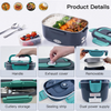 MEGAWISE Heated Lunch Box, 1.5L Portable Food Warmer with Utensils