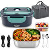 MEGAWISE Heated Lunch Box, 1.5L Portable Food Warmer with Utensils