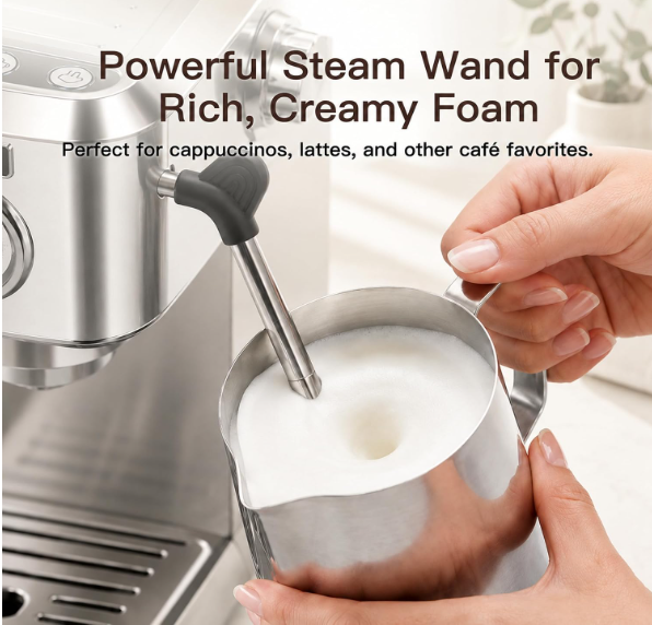 MEGAWISE Espresso Machine with 20Bar High-Pressure Extraction