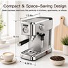 MEGAWISE Espresso Machine with 20Bar High-Pressure Extraction