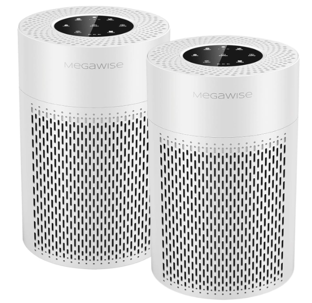 MEGAWISE Air Purifier 2 Pack, Quiet HEPA Air Cleaner for Home & Office