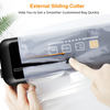 MEGAWISE Vacuum Sealer Machine, 2025 Model with 80kPa Suction Power, One-Touch Operation, Built-in Cutter, Compact Design, Vacuum Bags Included (Grey) (16.14 x 4.02inch)